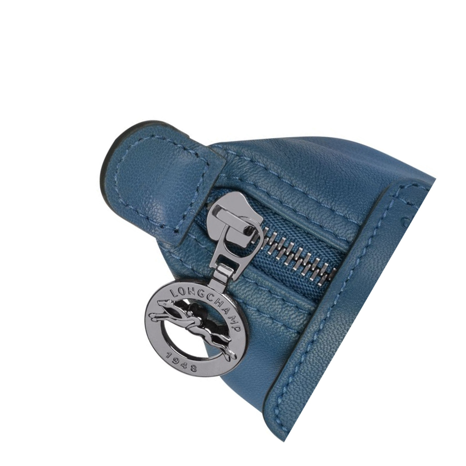 Monederos Longchamp Le Pliage Cuir Mujer Azules | ES-YICH897