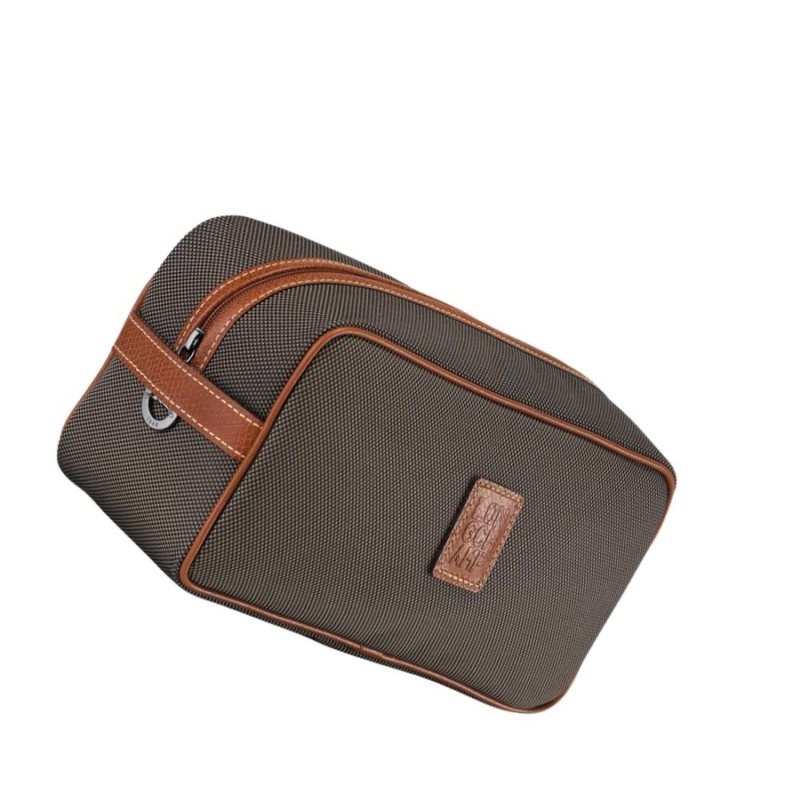 Neceser De Baño Longchamp Boxford Hombre Marrones | ES-KEPJ492