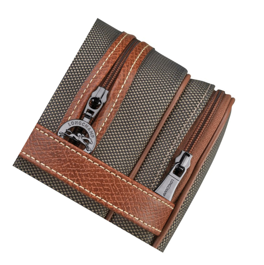 Neceser De Baño Longchamp Boxford Hombre Marrones | ES-XKGW519