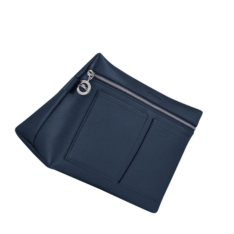 Neceser De Baño Longchamp Le Foulonné Hombre Azul Marino | ES-MUYL827