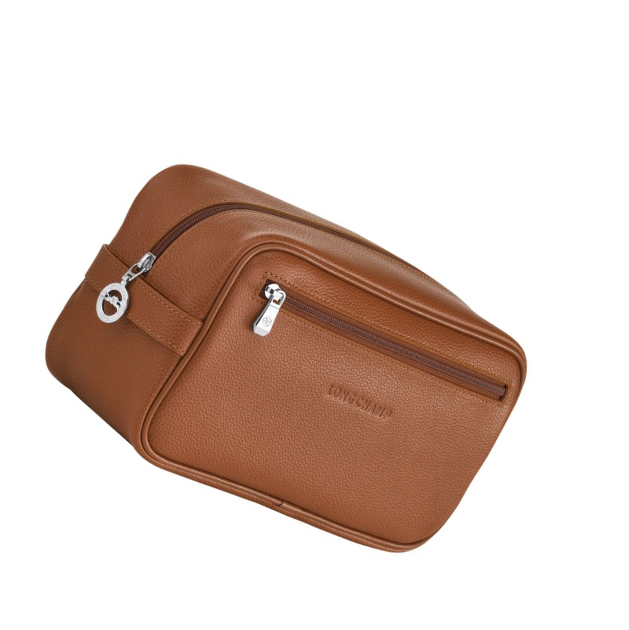 Neceser De Baño Longchamp Le Foulonné Mujer Marrones | ES-UPWL213