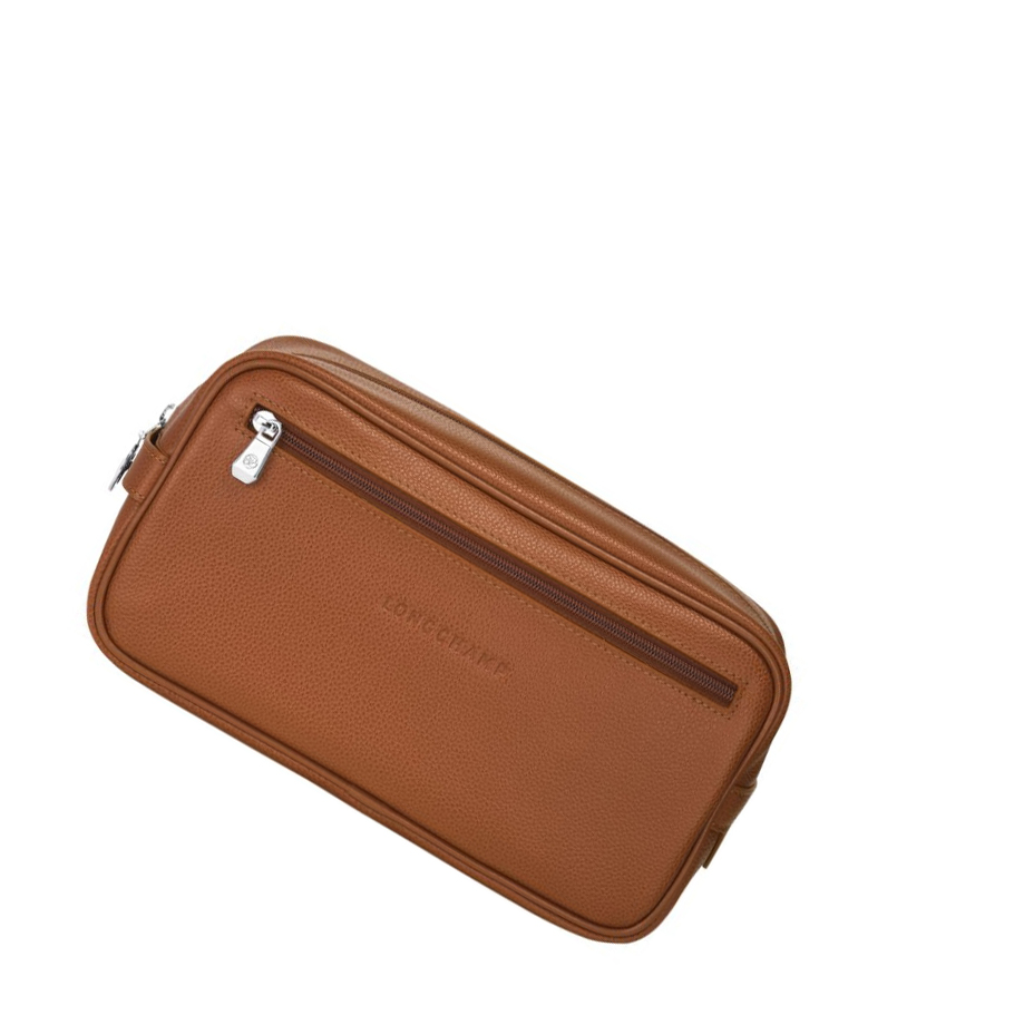 Neceser De Baño Longchamp Le Foulonné Mujer Marrones | ES-UPWL213