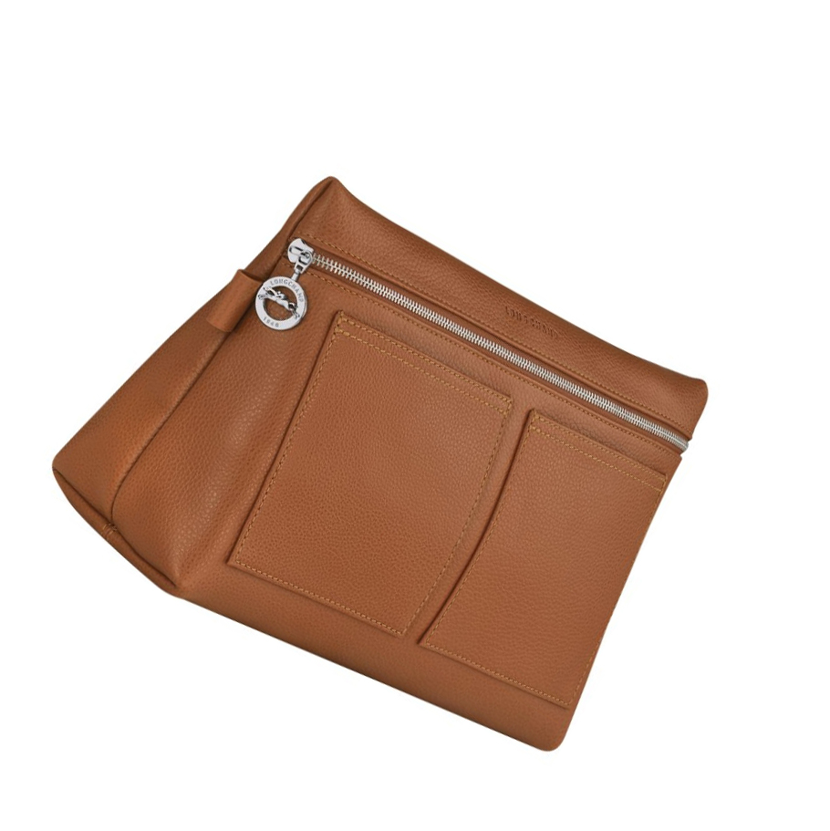 Neceser De Baño Longchamp Le Foulonné Mujer Marrones | ES-XPQZ761