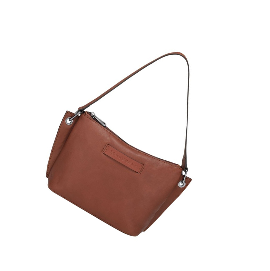 Riñonera Longchamp 3D Mujer Marrones | ES-DWEK456