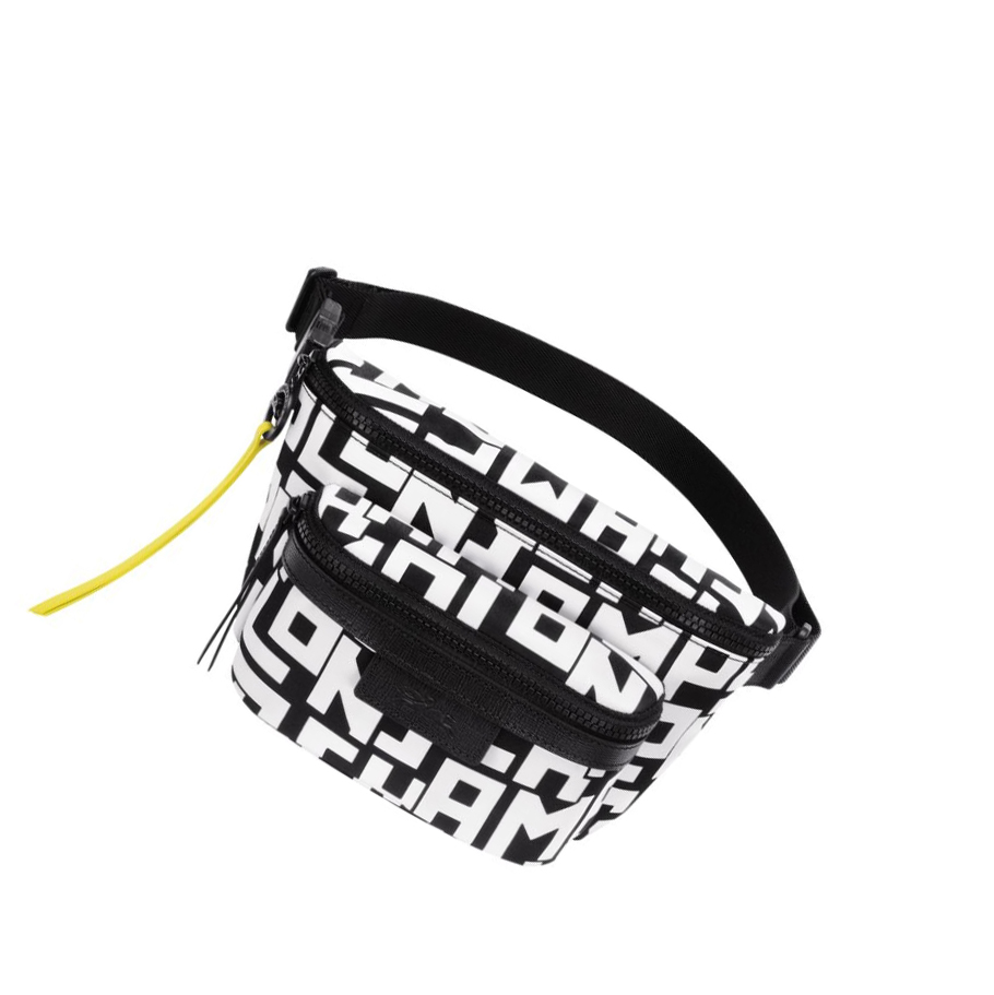 Riñonera Longchamp Le Pliage Lgp M Hombre Negras Blancas | ES-DGSB917