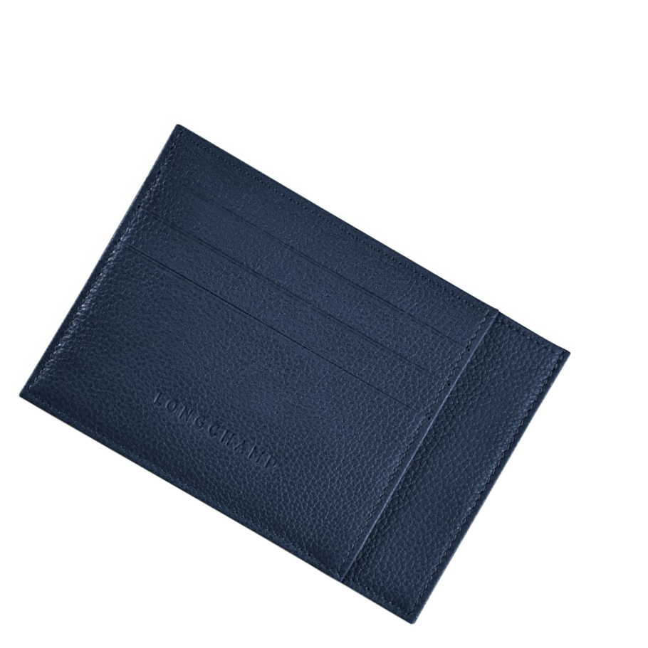 Tarjeteros Longchamp Le Foulonné Hombre Azul Marino | ES-KEXH635