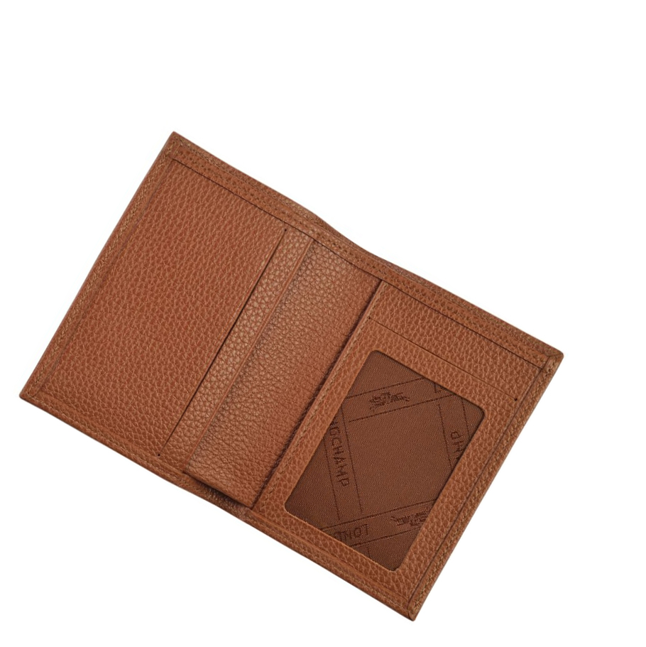Tarjeteros Longchamp Le Foulonné Hombre Marrones | ES-QSAI657