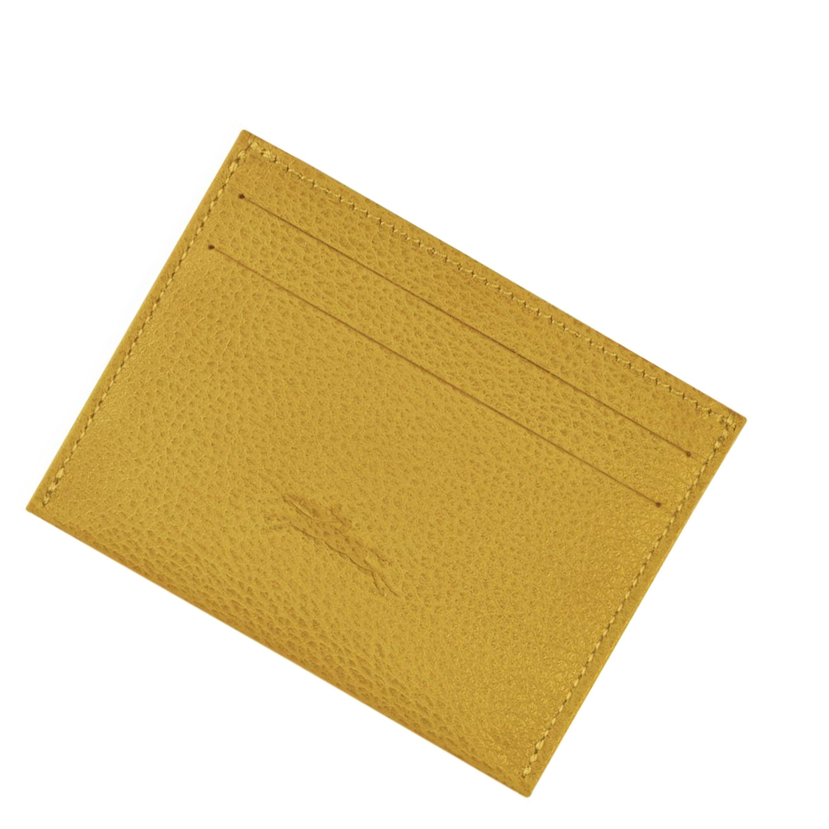 Tarjeteros Longchamp Le Foulonné Mujer Amarillo | ES-SMAI172