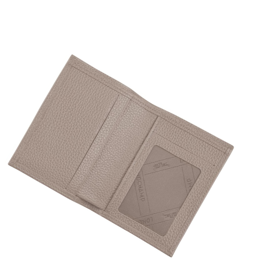 Tarjeteros Longchamp Le Foulonné Mujer Gris | ES-BDLQ513