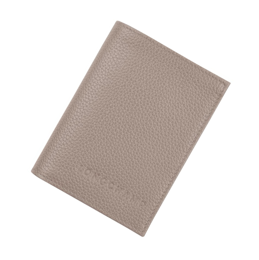 Tarjeteros Longchamp Le Foulonné Mujer Gris | ES-BDLQ513