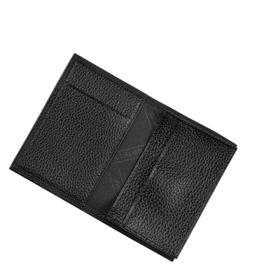 Tarjeteros Longchamp Le Foulonné Mujer Negras | ES-WVCF304