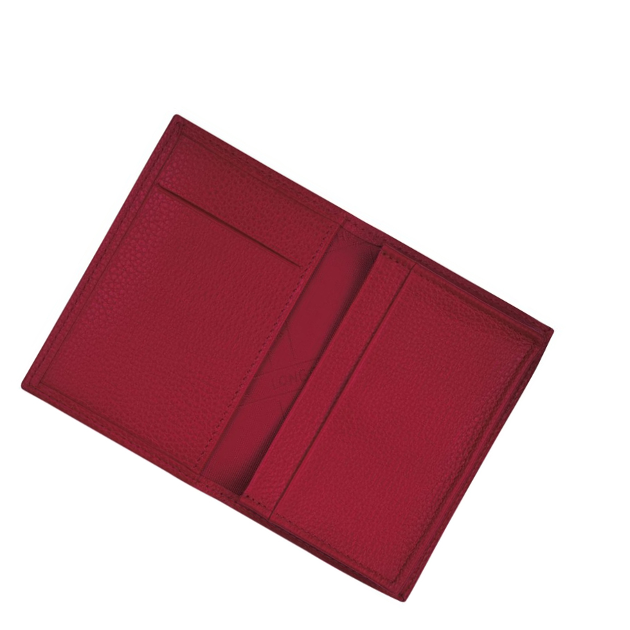Tarjeteros Longchamp Le Foulonné Mujer Rojas | ES-MYLI425