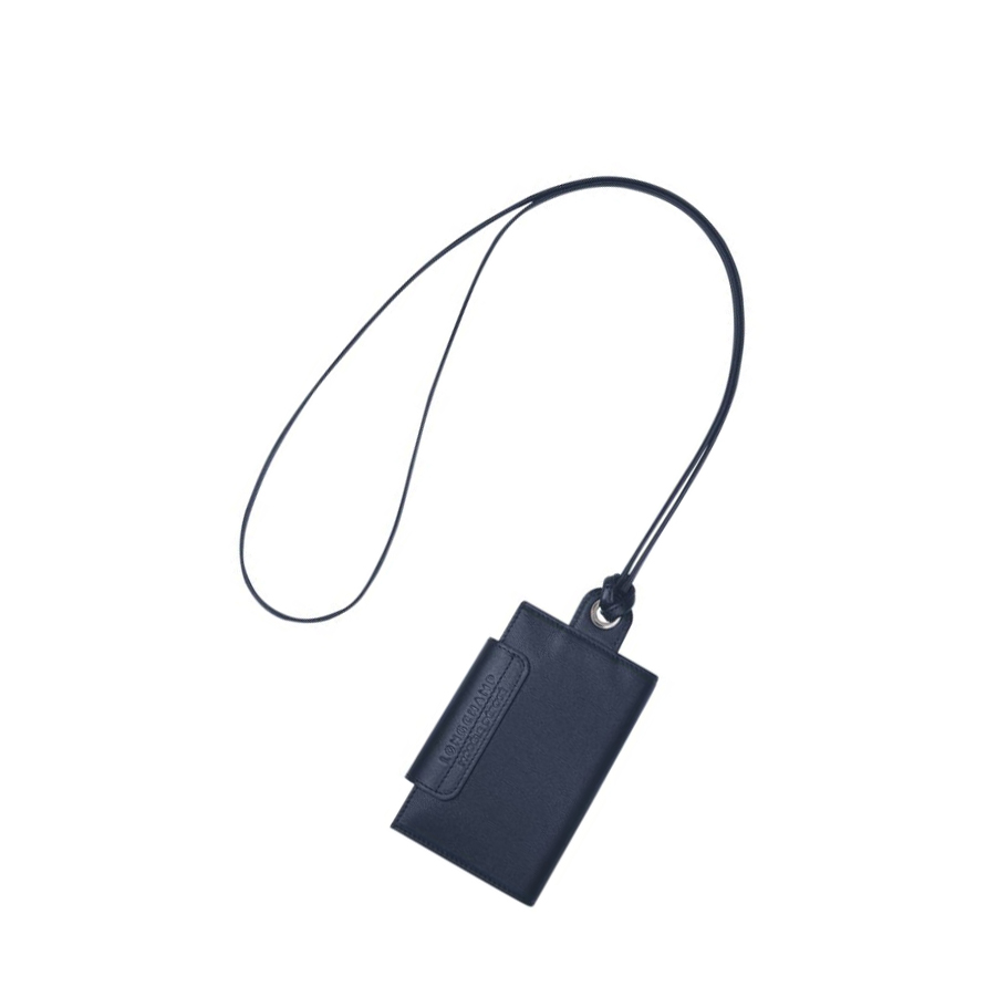 Tarjeteros Longchamp Le Pliage Cuir Hombre Azul Marino | ES-FQWS189