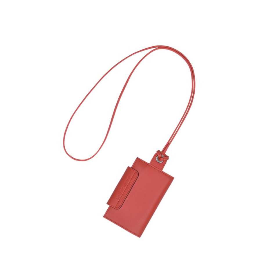 Tarjeteros Longchamp Le Pliage Cuir Hombre Rojas | ES-GMSZ251