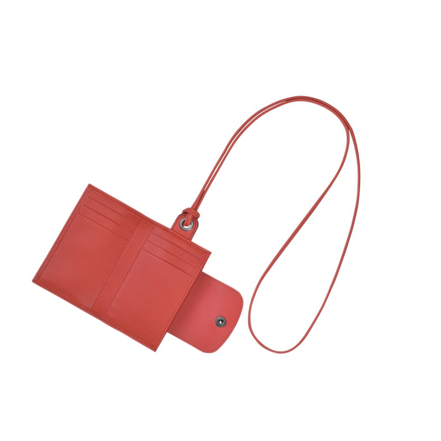 Tarjeteros Longchamp Le Pliage Cuir Mujer Rojas | ES-DKYX512