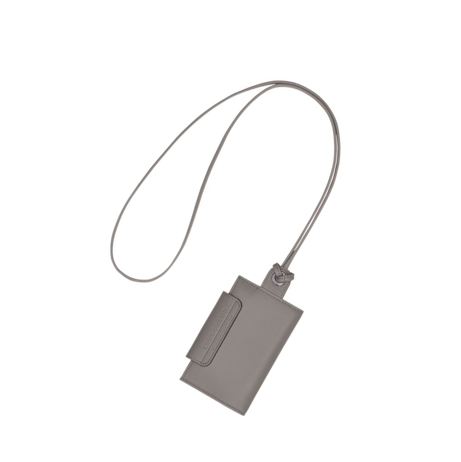 Tarjeteros Longchamp Le Pliage Cuir Mujer Gris | ES-MFYI768