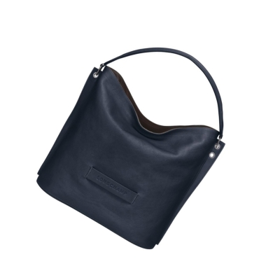 Bolsa De Hombro Longchamp 3D Mujer Azules | ES-ZFBE645