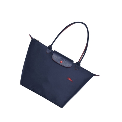 Bolsa De Hombro Longchamp Le Pliage Club L Mujer Azul Marino | ES-VSXQ021