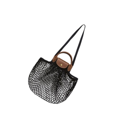 Bolsa De Hombro Longchamp Le Pliage Filet Mujer Negras | ES-AHLD397