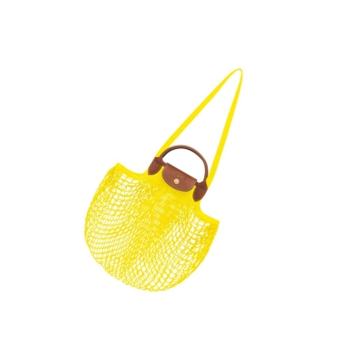 Bolsa De Hombro Longchamp Le Pliage Filet Mujer Amarillo | ES-FMWS837