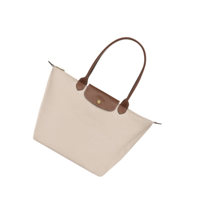 Bolsa De Hombro Longchamp Le Pliage Original L Mujer Beige | ES-MJLV781