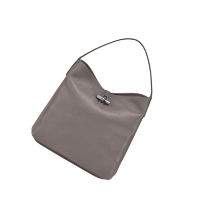 Bolsa De Hombro Longchamp Roseau Essential Mujer Gris | ES-ALDB721
