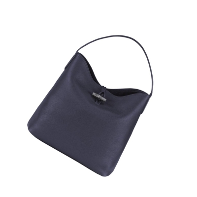Bolsa De Hombro Longchamp Roseau Essential Mujer Azul Marino | ES-BFAS712