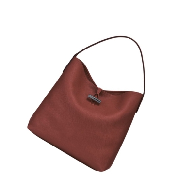 Bolsa De Hombro Longchamp Roseau Essential Mujer Marrones | ES-FKXP924