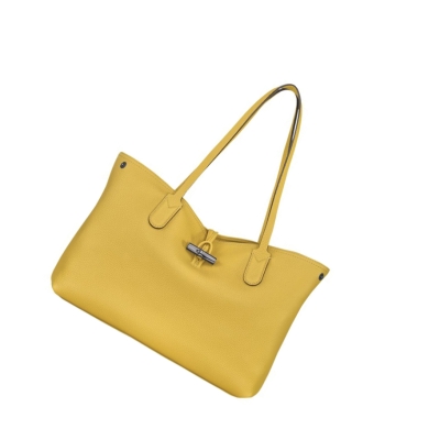 Bolsa De Hombro Longchamp Roseau Essential Mujer Amarillo | ES-OKYQ795