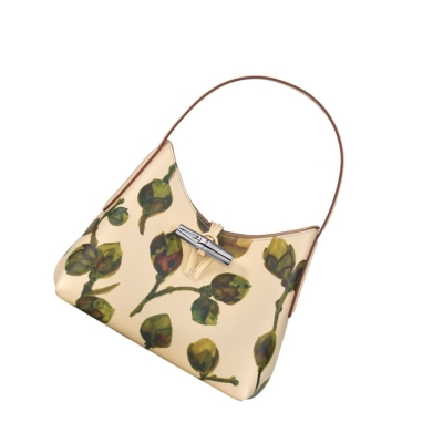Bolsa De Hombro Longchamp Roseau Végétal XS Mujer Kaki | ES-NKGD238