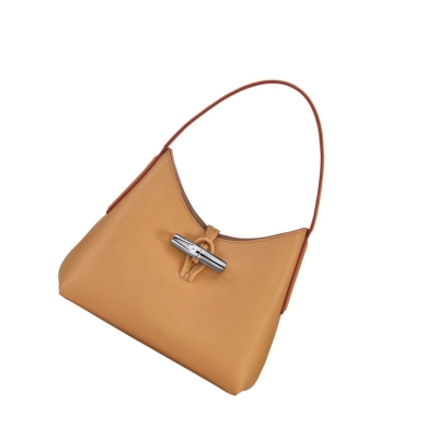 Bolsa De Hombro Longchamp Roseau XS Mujer Marrones | ES-IZHF680