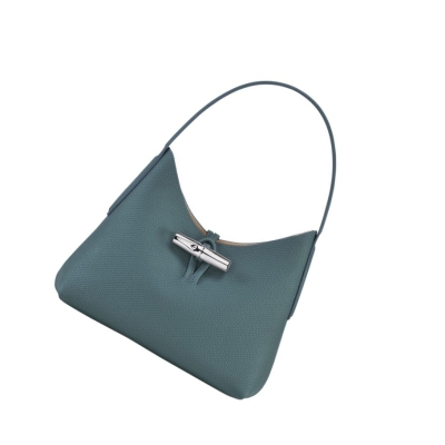 Bolsa De Hombro Longchamp Roseau XS Mujer Azules | ES-LUHG459