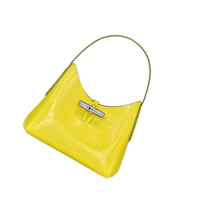 Bolsa De Hombro Longchamp Roseau XS Mujer Amarillo | ES-OLVG736