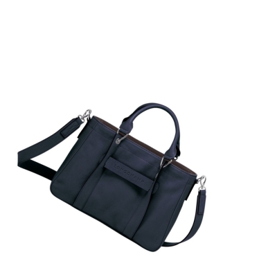 Bolsas De Mano Longchamp 3D S Mujer Azules | ES-AJHU052