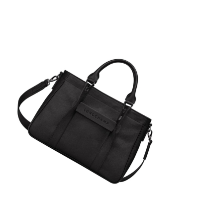 Bolsas De Mano Longchamp 3D S Mujer Negras | ES-LWSB426