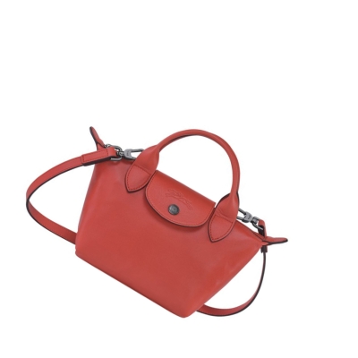 Bolsas De Mano Longchamp Le Pliage Cuir XS Mujer Rojas | ES-BJFX706