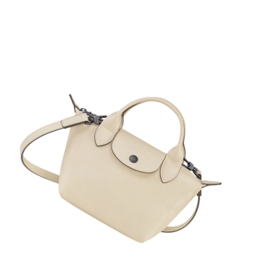 Bolsas De Mano Longchamp Le Pliage Cuir XS Mujer Beige | ES-CZJY584