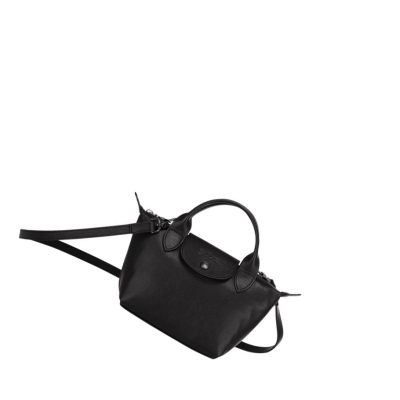 Bolsas De Mano Longchamp Le Pliage Cuir XS Mujer Negras | ES-DECY291