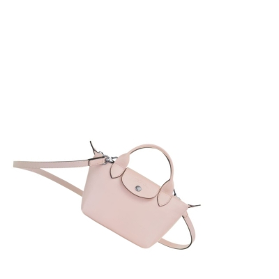 Bolsas De Mano Longchamp Le Pliage Cuir XS Mujer Rosas | ES-VXJQ160