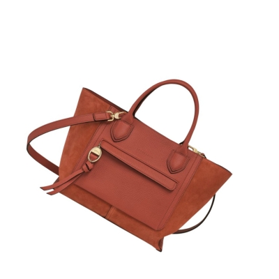Bolsas De Mano Longchamp Mailbox M Mujer Naranjas | ES-YZOL231