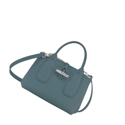 Bolsas De Mano Longchamp Roseau S Mujer Azules | ES-ANJD634