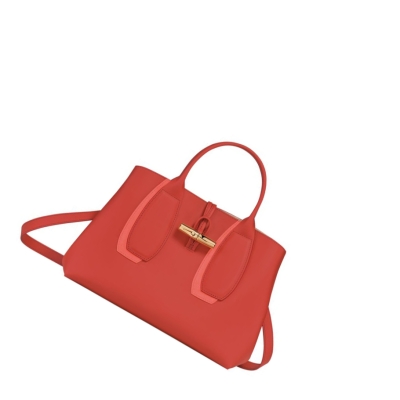 Bolsas De Mano Longchamp Roseau Shadow M Mujer Rosas | ES-SHWN108