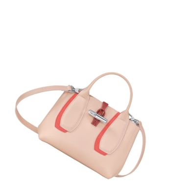 Bolsas De Mano Longchamp Roseau Shadow S Mujer Rosas Claro | ES-KAZS612
