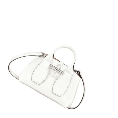 Bolsas De Mano Longchamp Roseau XS Mujer Blancas | ES-ACRF387