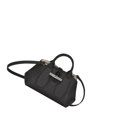 Bolsas De Mano Longchamp Roseau XS Mujer Negras | ES-FPVE182