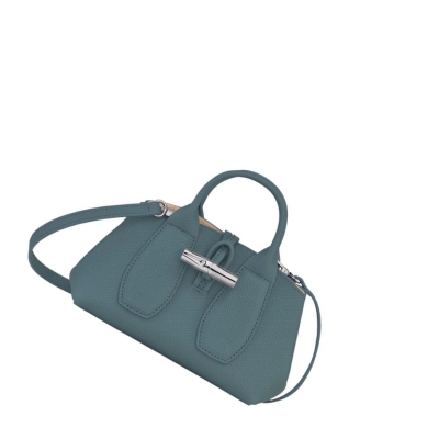 Bolsas De Mano Longchamp Roseau XS Mujer Azules | ES-TPXI903