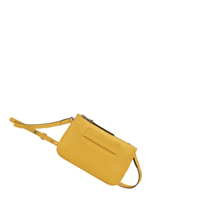 Bolsos Cruzados Longchamp 3D Mujer Amarillo | ES-FUQC972