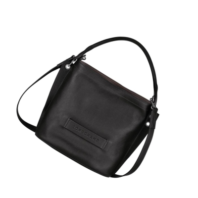 Bolsos Cruzados Longchamp 3D Mujer Negras | ES-ZAES479