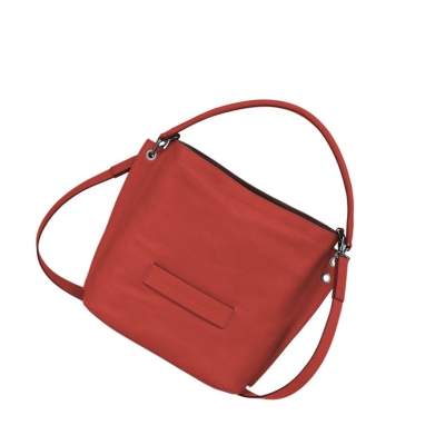 Bolsos Cruzados Longchamp 3D Mujer Rojas | ES-RASG834