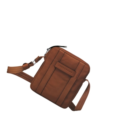 Bolsos Cruzados Longchamp 3D S Hombre Marrones | ES-WDRN280